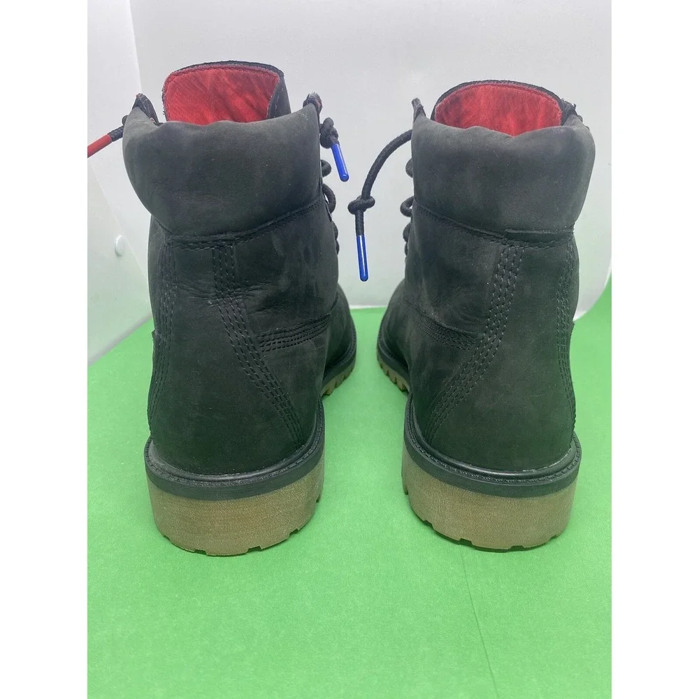 Timberland 6 inch Premium Boots Black Patch Youth Junior TB0A2A75 001 Boys Sz 7